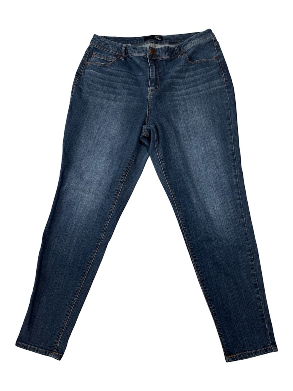1822 Jeans, Skinny Denim in Dark Blue Wash, Size 16W, 16, L27